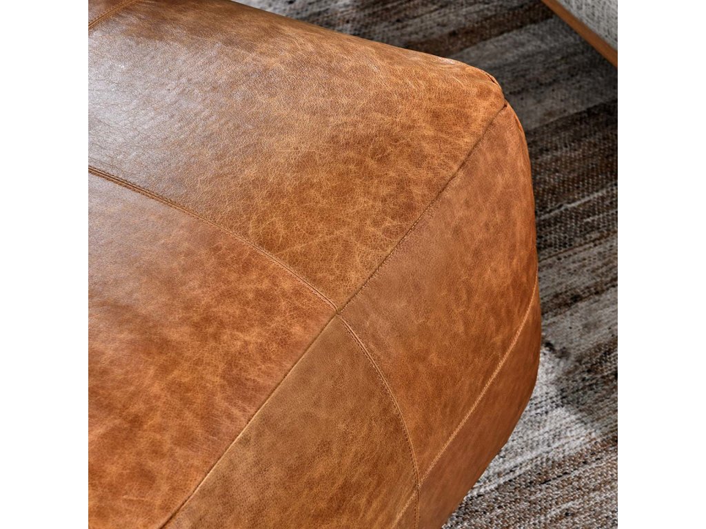 Leather Pouf - image 4