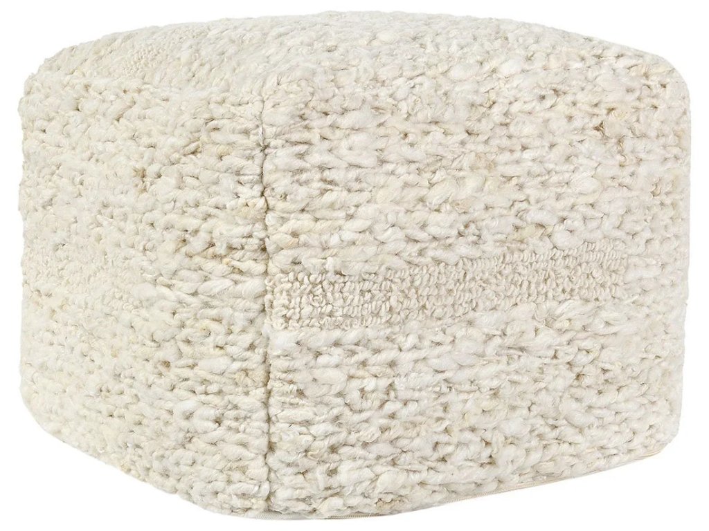 Sinclair Pouf 18x18x14 - Ivory - image 2