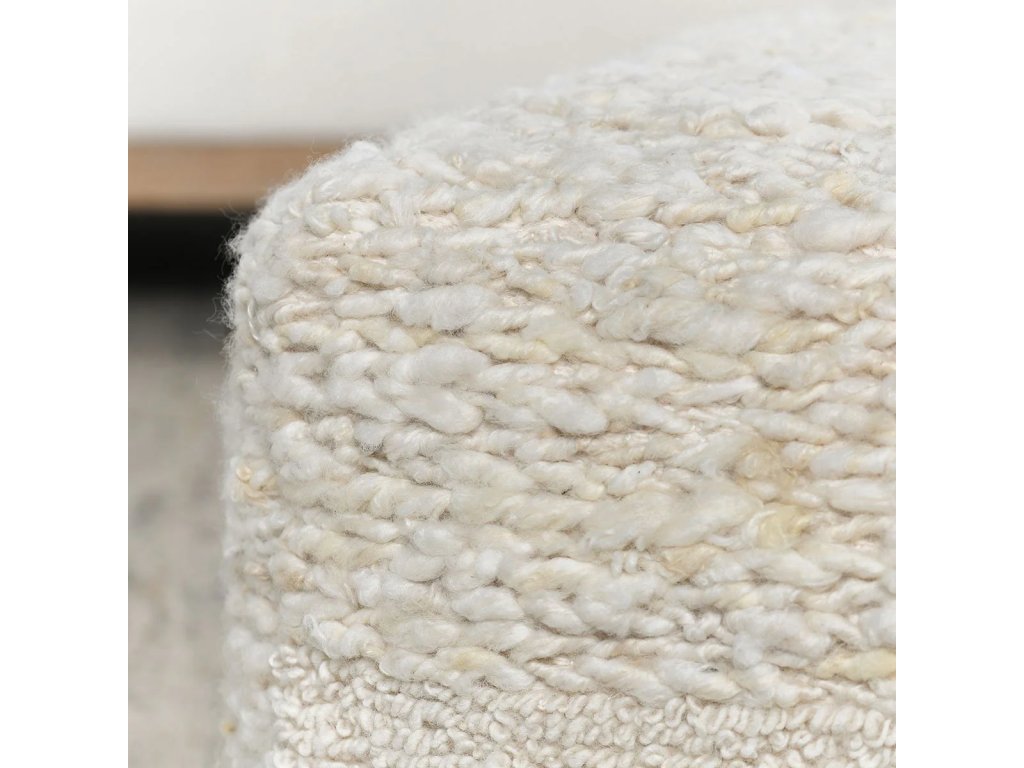Sinclair Pouf 18x18x14 - Ivory - image 4