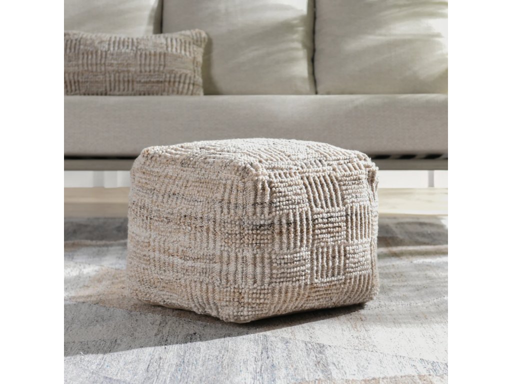 Performance Vico Pouf 18"x18"x14" - Caramel Multi - image 1