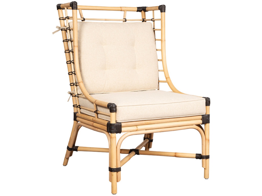 Golden Days Rattan Chair With Leather Bindings - main image