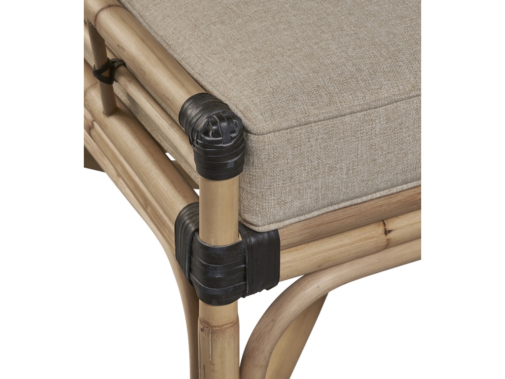Golden Days Rattan Chair With Leather Bindings - image 2