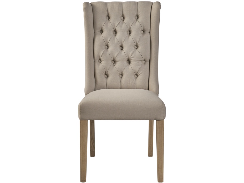 Tufted Linen Side Chair - image 2