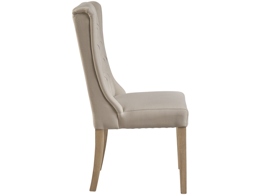 Tufted Linen Side Chair - image 3