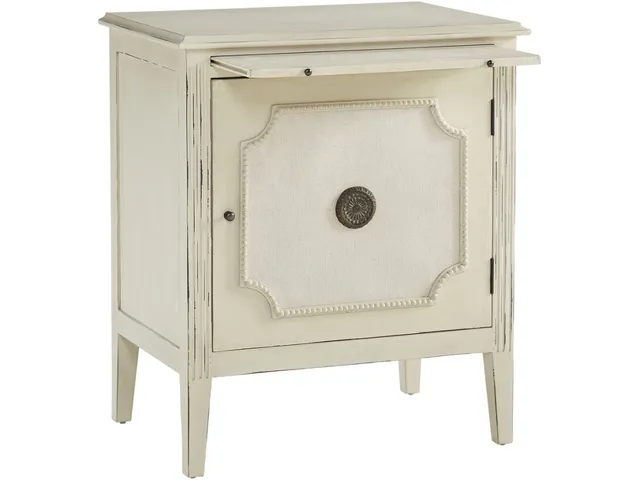 Linen & Beaded Front End Table