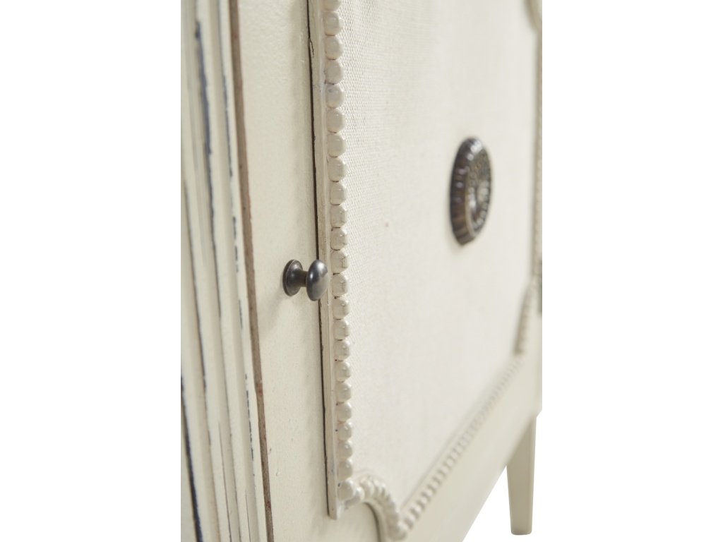 Linen & Beaded Front End Table - image 3