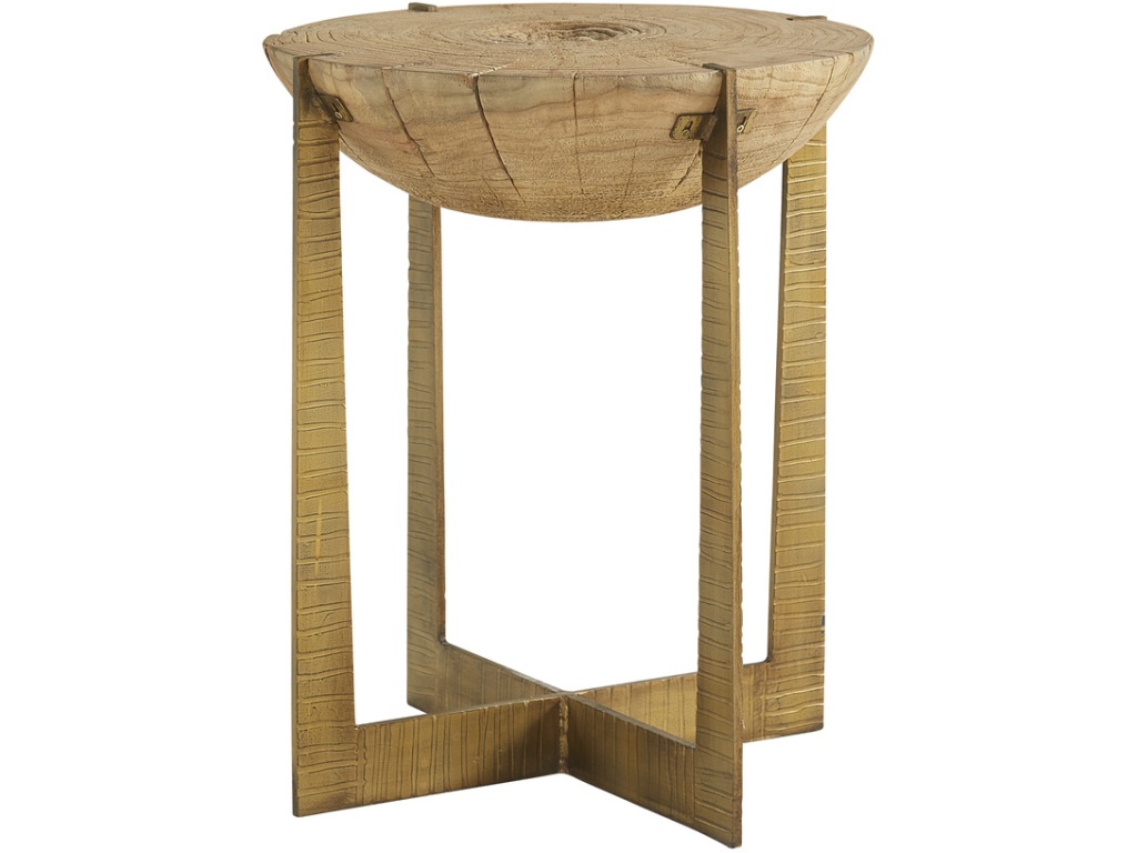 Brass Base Grain End Table - main image
