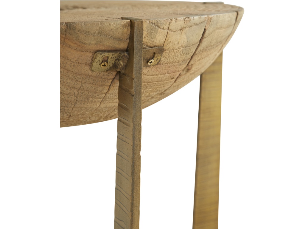 Brass Base Grain End Table - image 3