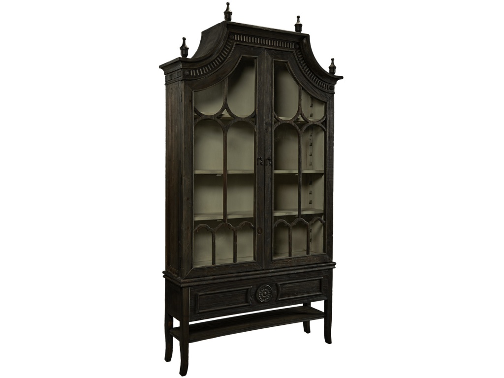 Reims Cathedral Black Arched Cabinet - main image