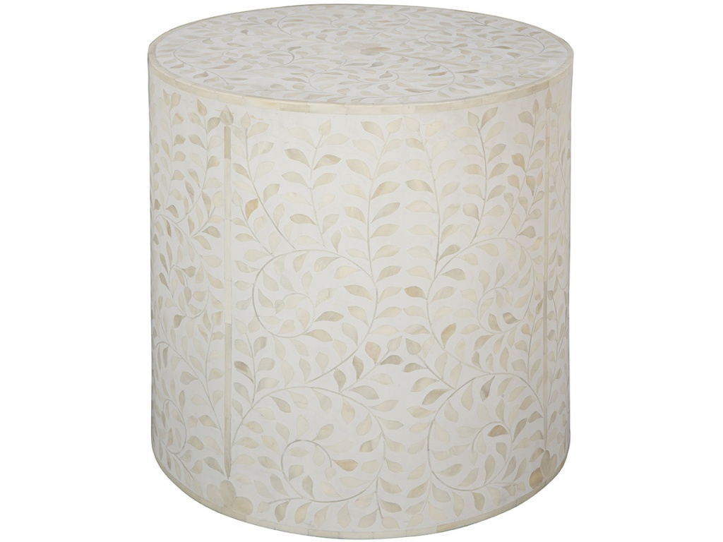 White Shell End Table - main image