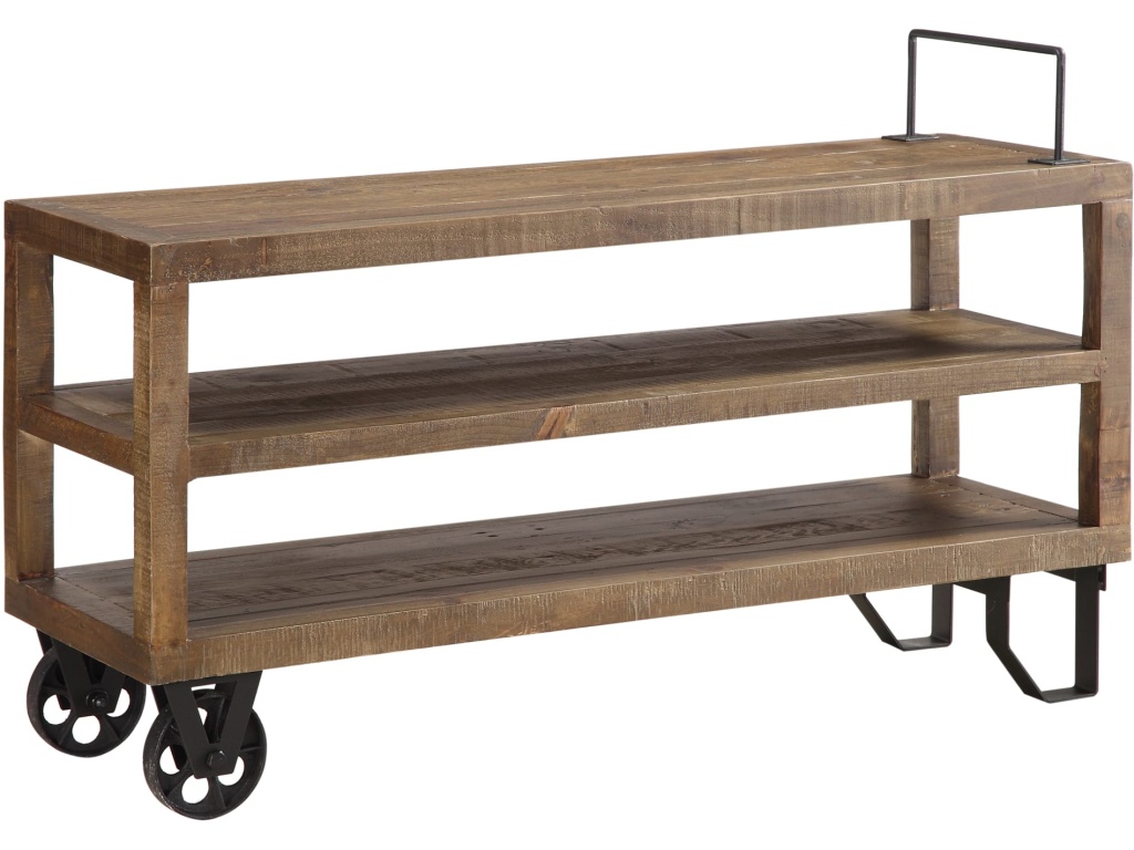 Coalburn Reclaimed Wood Media Console in Russett Brown - image 1