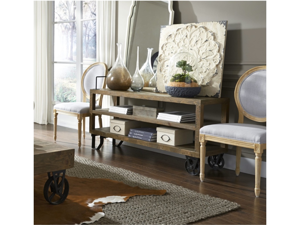 Coalburn Reclaimed Wood Media Console in Russett Brown - main image