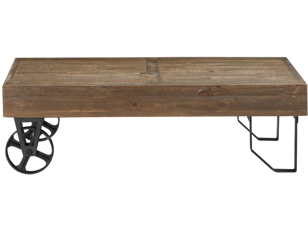 Coalburn Reclaimed Wood Rectangular Coffee Table in Russett Brown - image 2