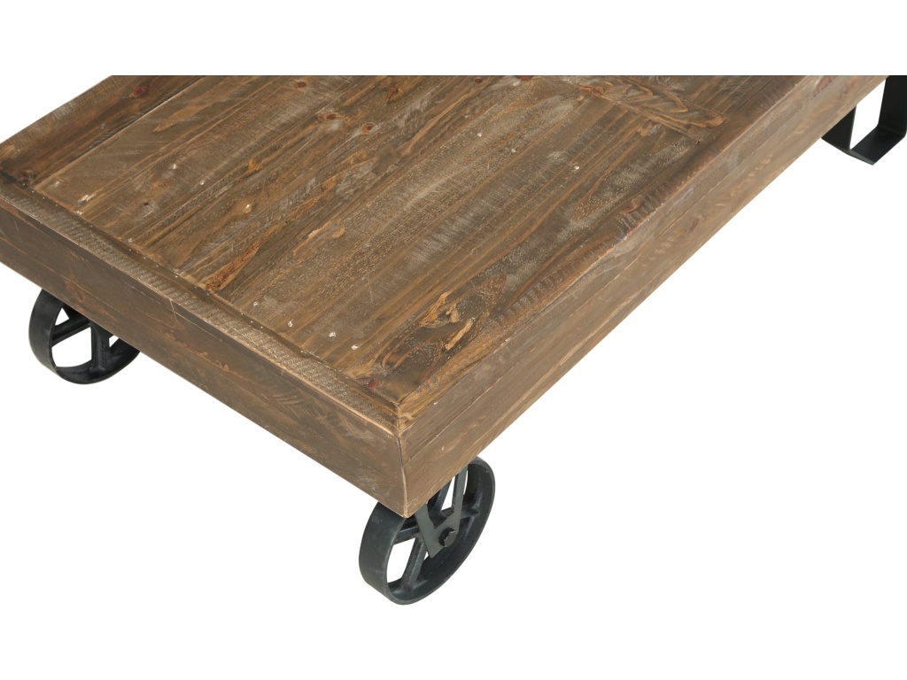 Coalburn Reclaimed Wood Rectangular Coffee Table in Russett Brown - image 3