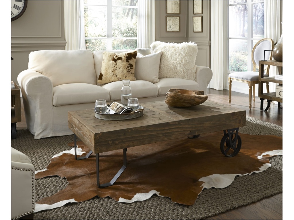 Coalburn Reclaimed Wood Rectangular Coffee Table in Russett Brown - main image