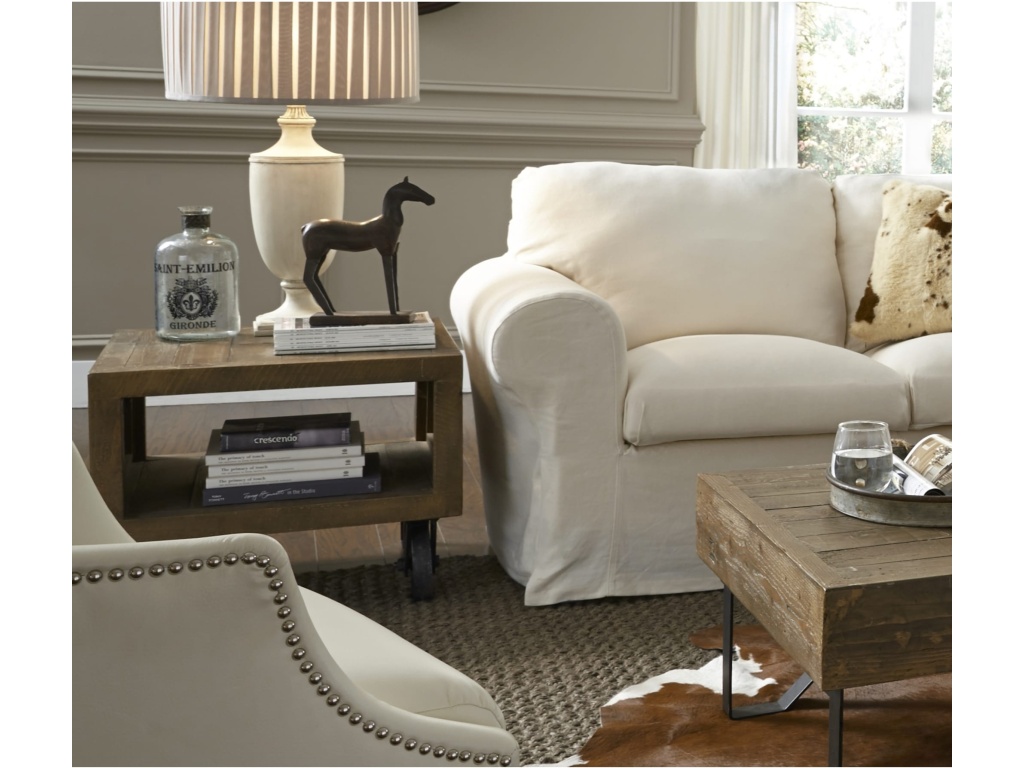 Coalburn Reclaimed Wood Square Side Table in Russett Brown - main image