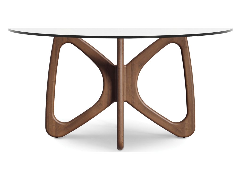 Copeland Furniture Butterfly Round Glass Top Table, alternate view 4