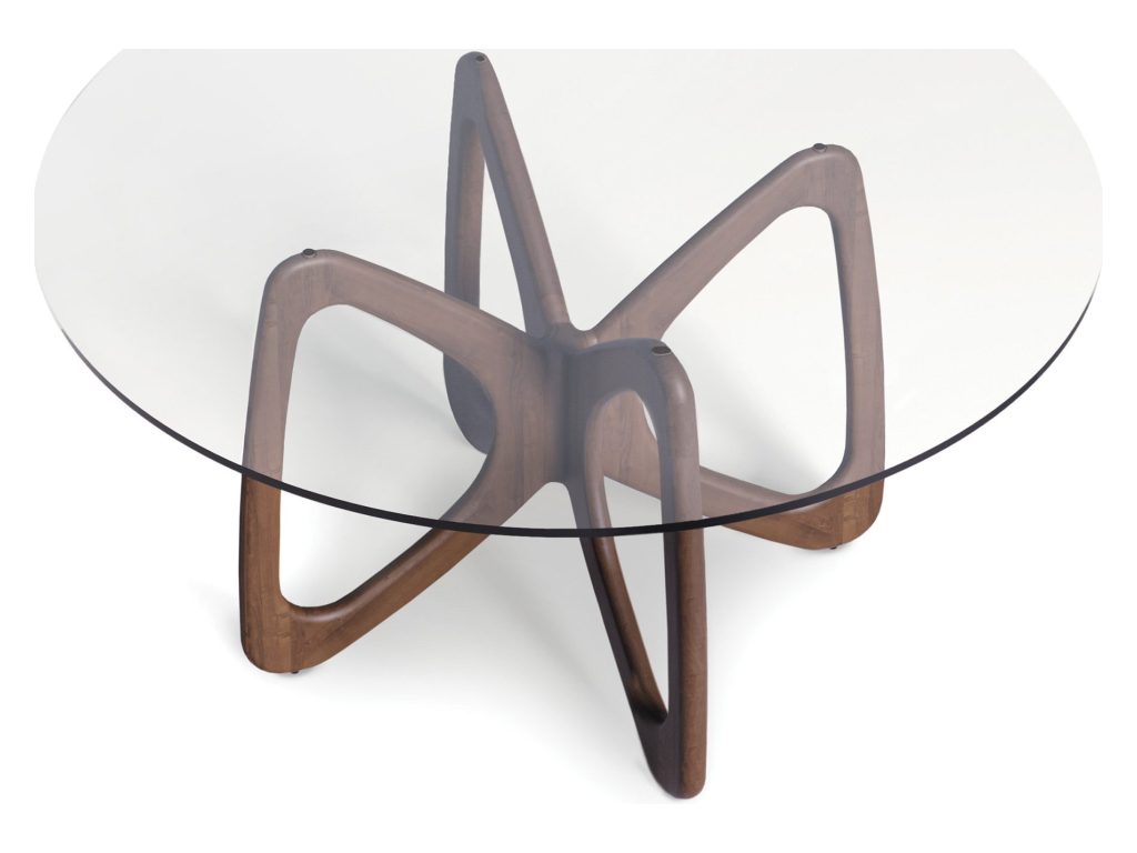 Copeland Furniture Butterfly Round Glass Top Table, alternate view 3