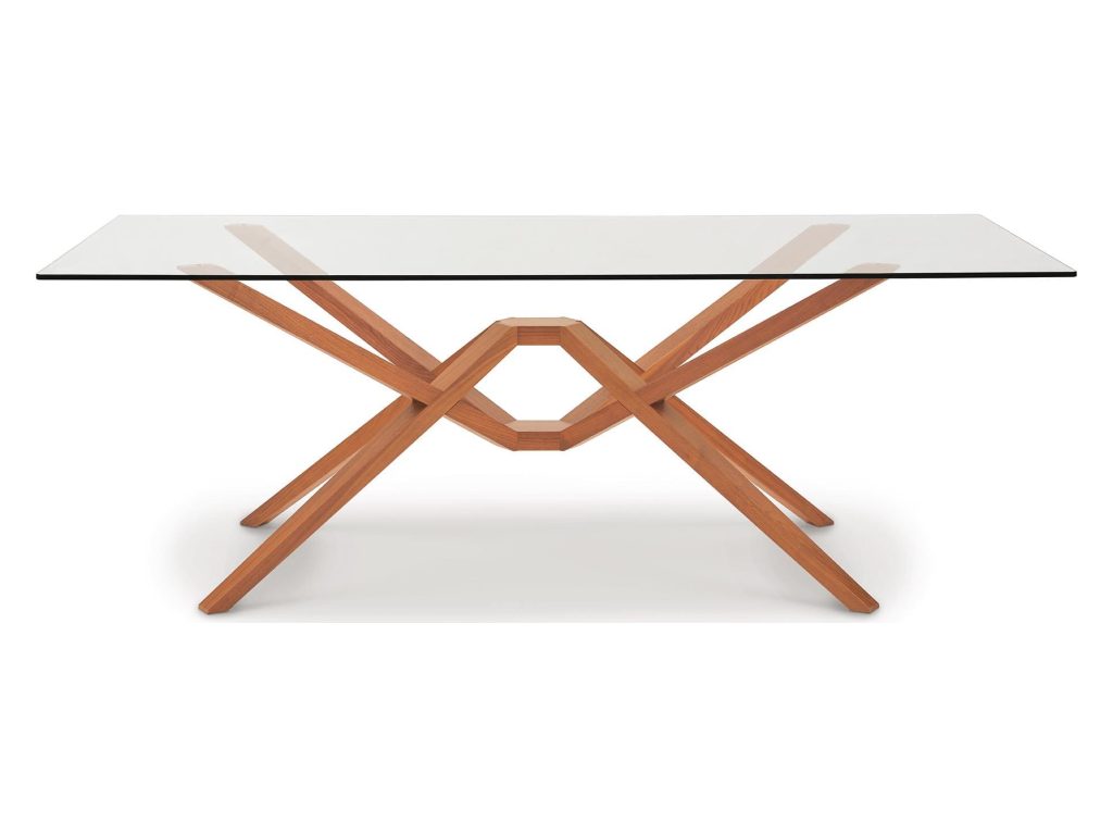 Copeland Furniture Exeter Rectangular Glass Top Table, alternate view 3