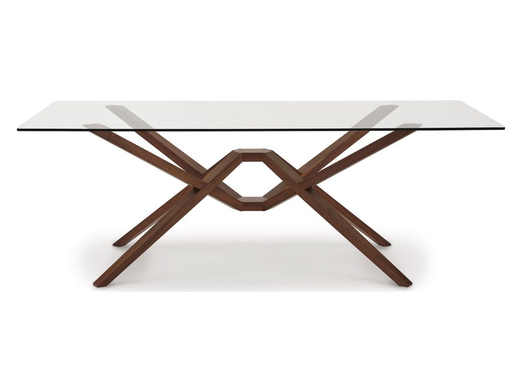 Copeland Furniture Exeter Rectangular Glass Top Table, alternate view 2