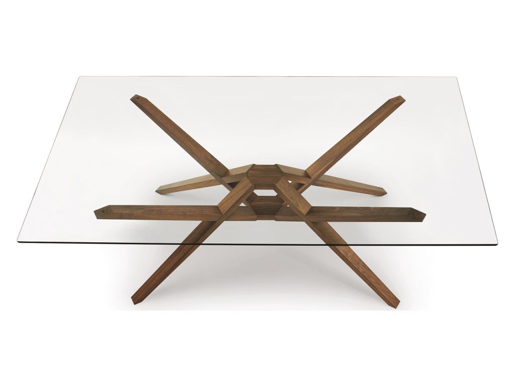 Copeland Furniture Exeter Rectangular Glass Top Table, alternate view 4