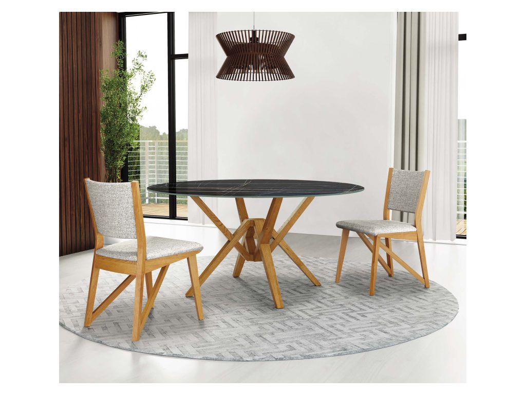 Copeland Furniture Exeter Round Sintered Stone Top Table, alternate view 7