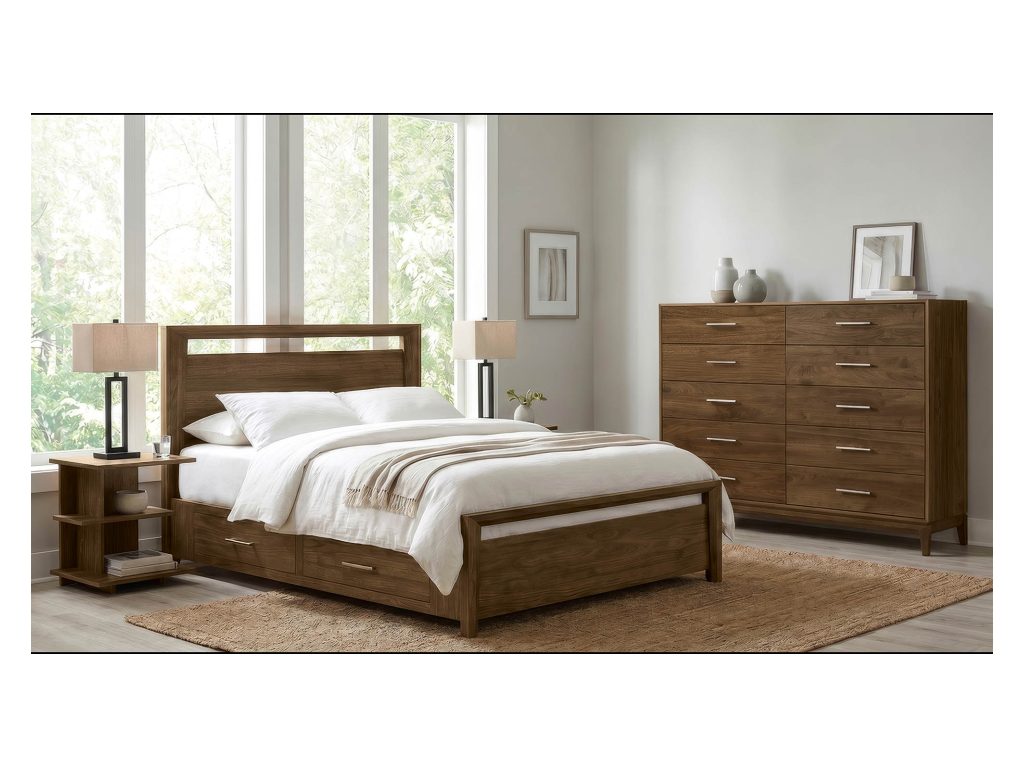 Copeland Furniture Mansfield Storage Bed with 40″H Headboard, alternate view 5
