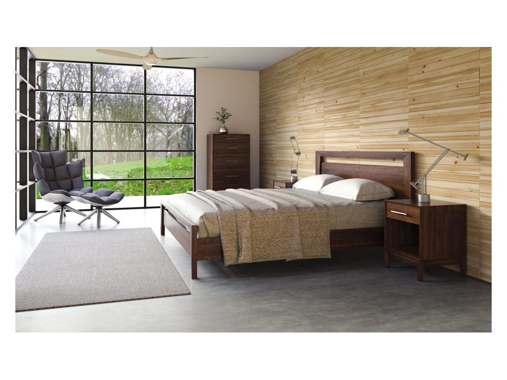 Copeland Furniture Mansfield Bed with 40″H Headboard Platform Bed, alternate view 5
