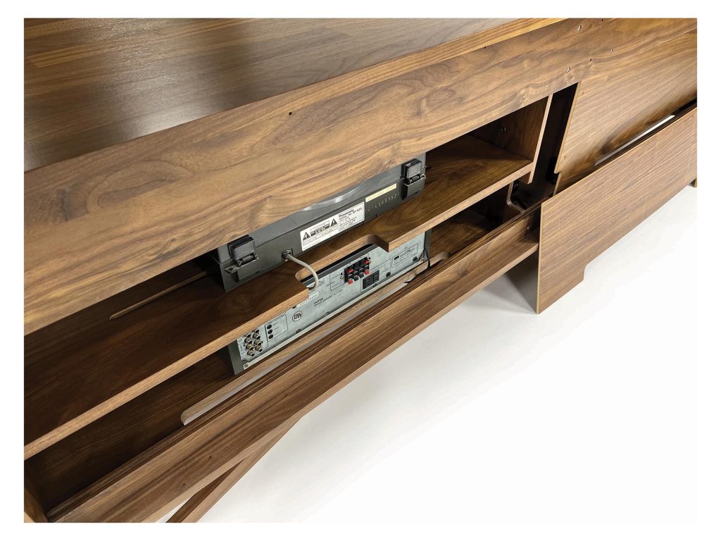 Copeland Furniture Mansfield 66” Wide, High Height 4 Door Storage Console Console Table, alternate view 6