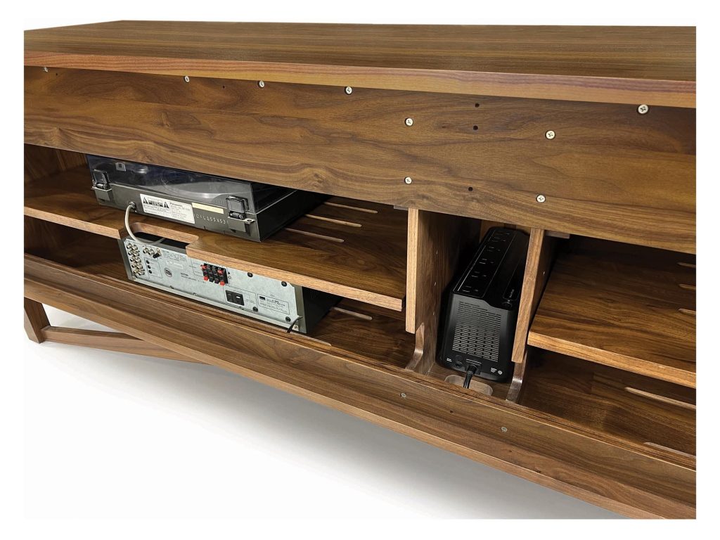 Copeland Furniture Mansfield 66” Wide, High Height 4 Door Storage Console Console Table, alternate view 7