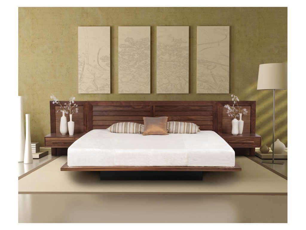 Copeland Furniture Moduluxe 24″W Shelf Nightstand to match 29″H Plinth base Bed, alternate view 4