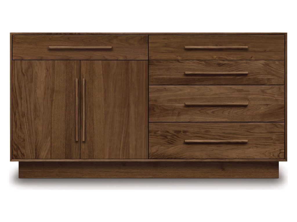 Copeland Furniture Moduluxe 4 Drawers on right, 1 Drawer over 2 Doors on left Dresser, primary thumbnail