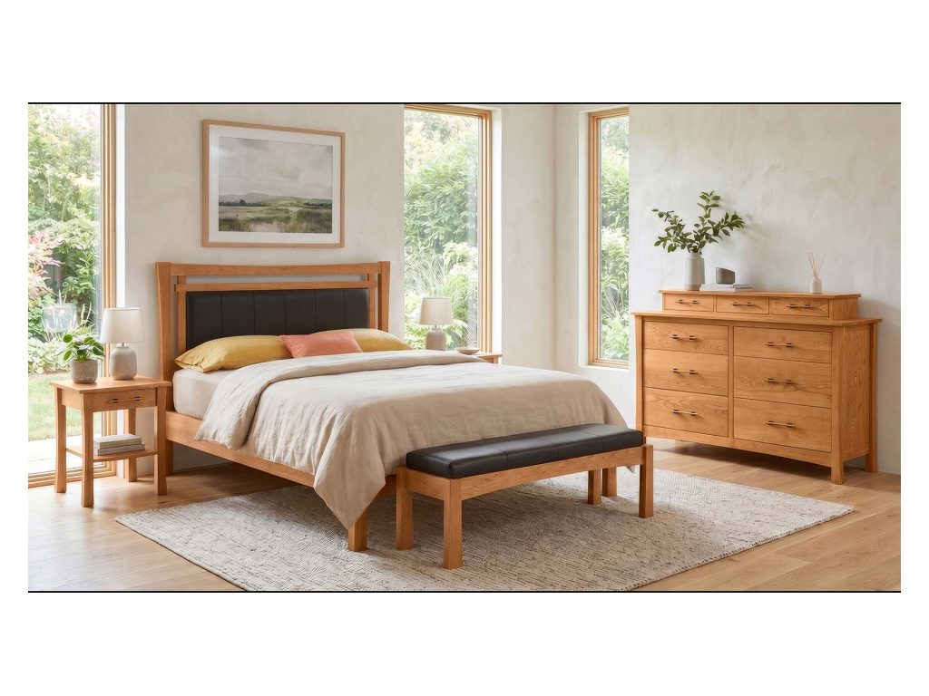 Copeland Furniture Monterey Bed with Upholstered Headboard Platform Bed, alternate view 2