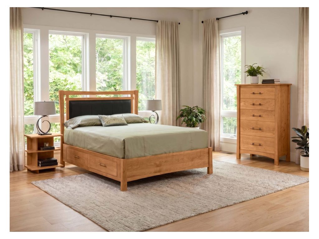 Copeland Furniture Monterey Bed with Upholstered Headboard Platform Bed, alternate view 3
