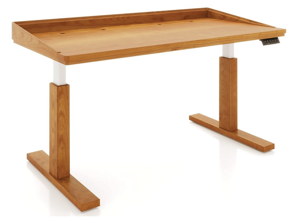 Copeland Furniture Odin 30″ x 60″ Sit Stand Desk with Wood Legs, alternate view 3