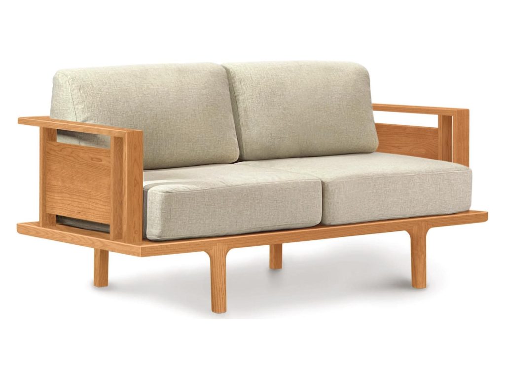 Copeland Furniture Sierra Loveseat with Wood Panel, alternate view 3