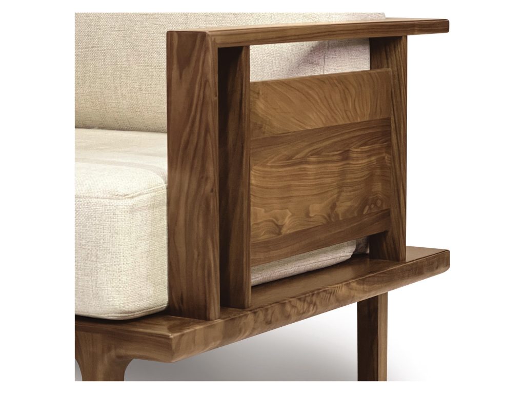 Copeland Furniture Sierra Loveseat with Wood Panel, alternate view 4