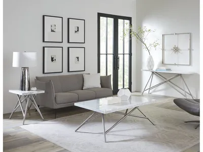 Coral End Table in Marble - Alternative View