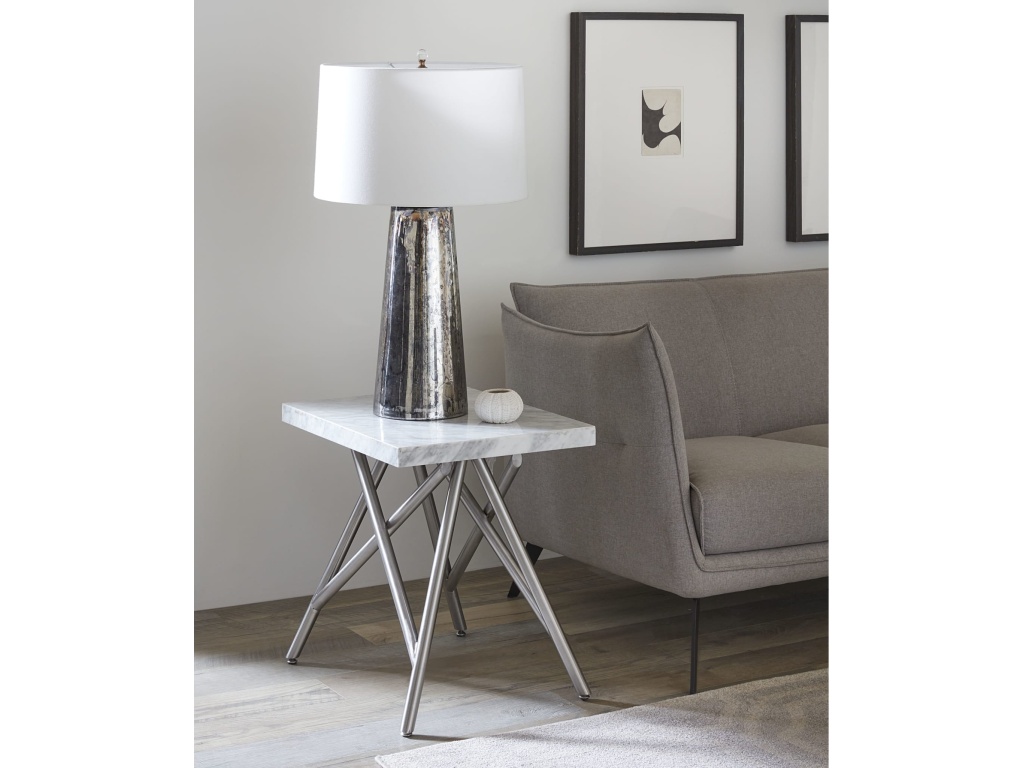 Coral End Table in Marble - main image