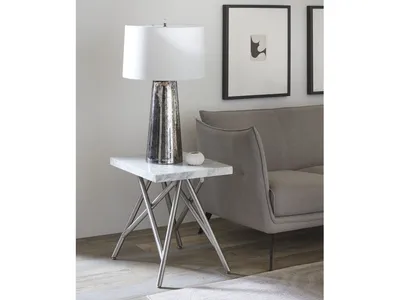 Coral End Table in Marble