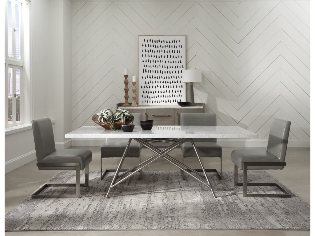 Coral Marble Rectangular Dining Table - image 1