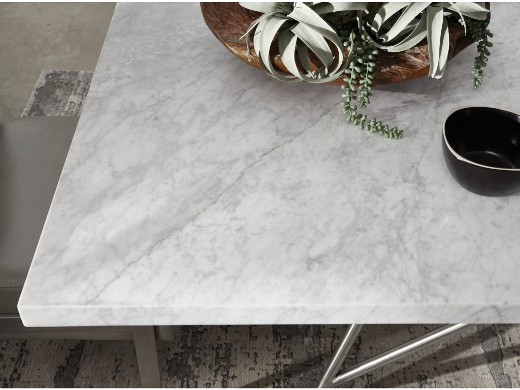 Coral Marble Rectangular Dining Table - image 3