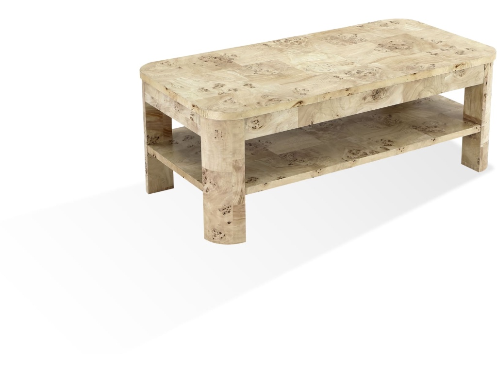 Cosmo Mappa Burl Coffee Table in Amber Kiss - image 1