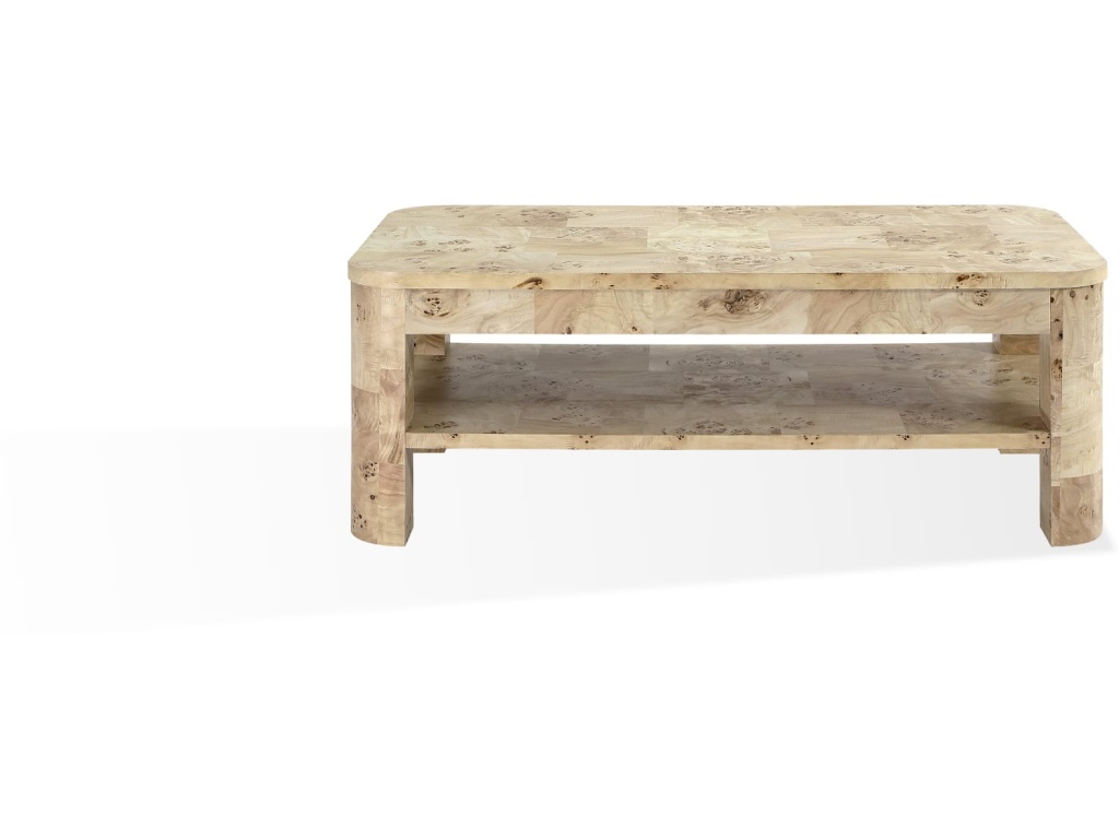 Cosmo Mappa Burl Coffee Table in Amber Kiss - main image