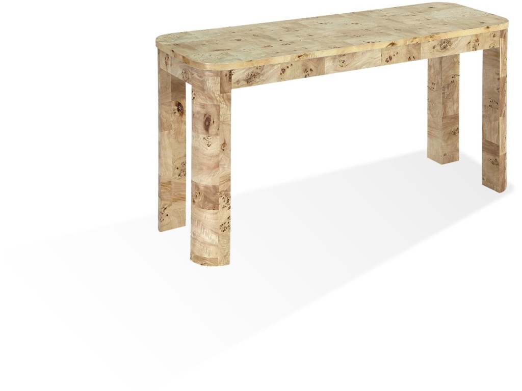 Cosmo Mappa Burl Console Table in Amber Kiss - image 1