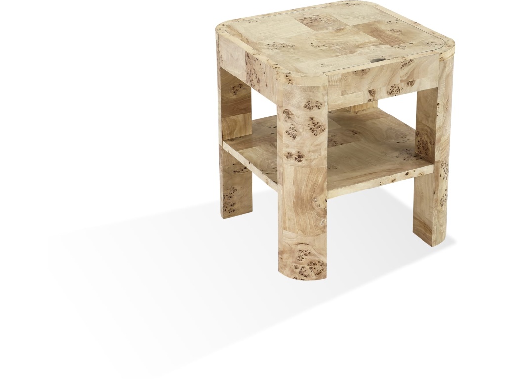 Cosmo Mappa Burl End Table in Amber Kiss - image 1