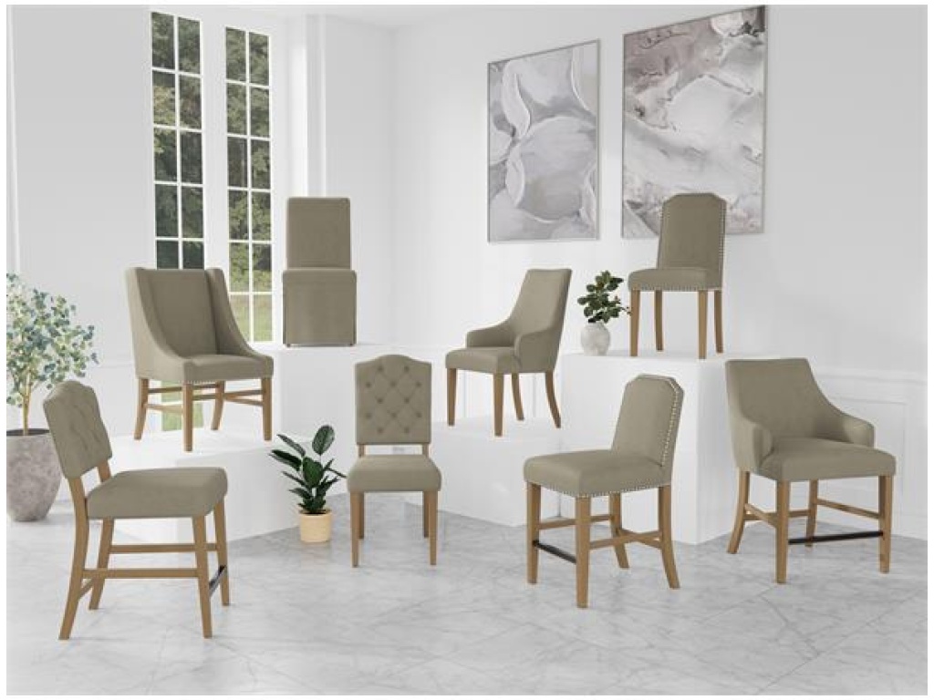 Clipped Top Upholstered Chair - image 2