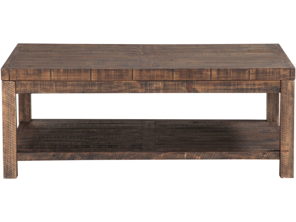 Craster Reclaimed Wood Rectangular Coffee Table in Smoky Taupe - image 3