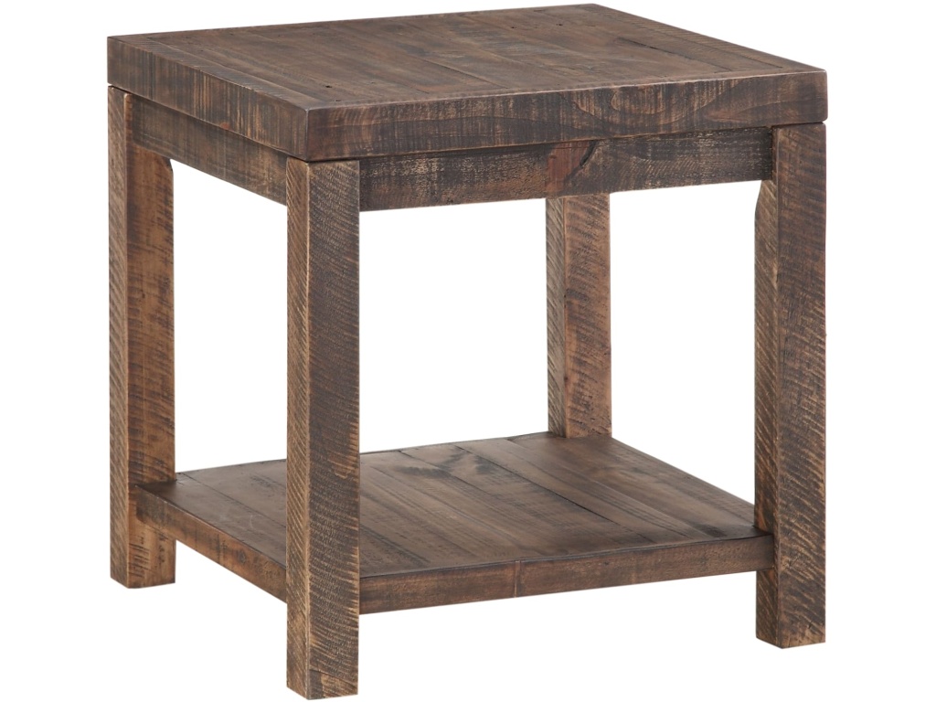 Craster Reclaimed Wood Square Side Table in Smoky Taupe - image 2