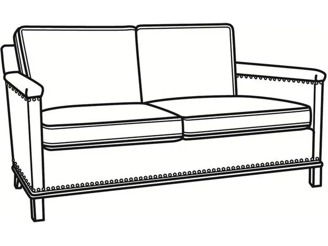 Gotham Loveseat With Nails (53W)